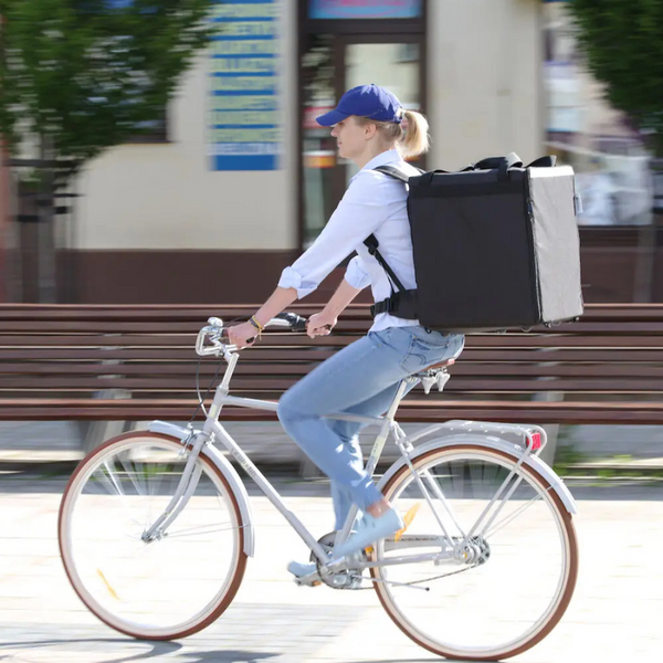 Izoliran nahrbtnik za dostavo pizze in hrane, HENDI, 75 L, črn