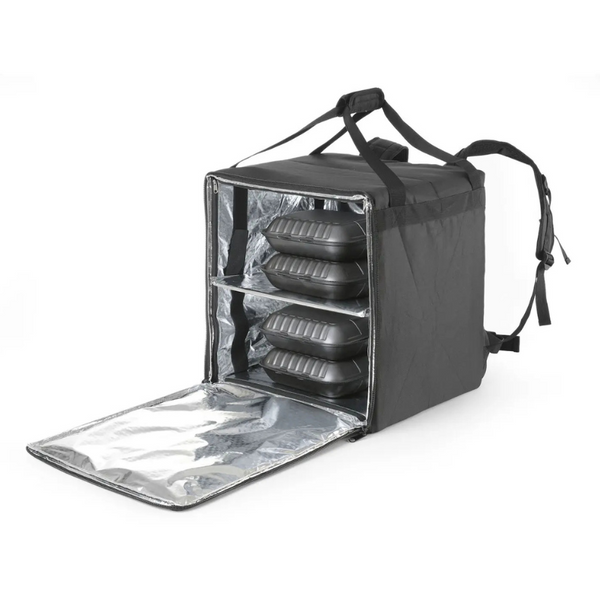 Izoliran nahrbtnik za dostavo pizze in hrane, HENDI, 75 L, črn