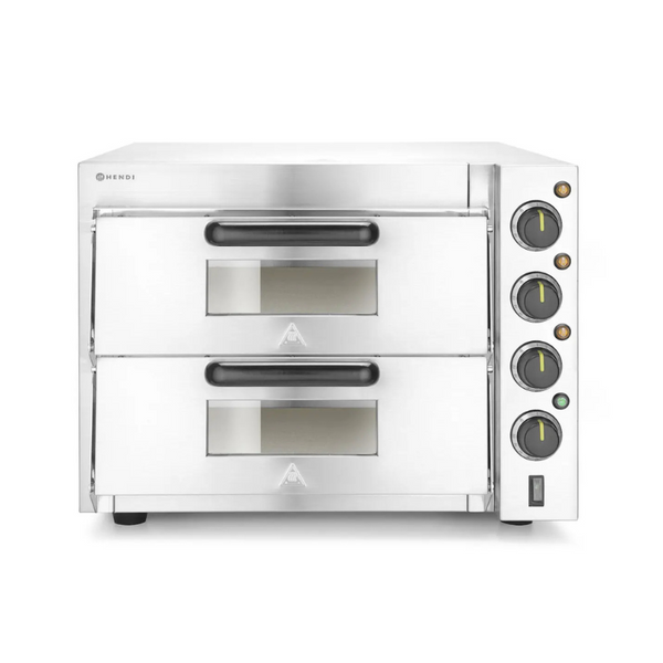 Dvonadstropna pizza pečica HENDI, 3000 W, 230 V, za pice do Ø39 cm