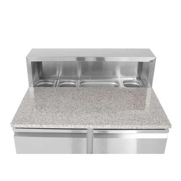 Arktic Pizza hladilni pult z dvema vratoma, 300 L, GN 1/1, granitna delovna plošča, 230V/310W