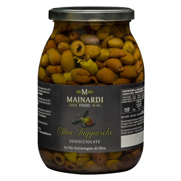 Olive Taggiasche brez koščic v ekstra deviškem oljčnem olju – 950 g